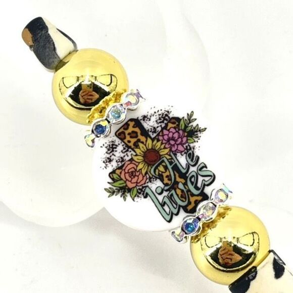 He Lives leopard cross Christ Christian Jesus pen handmade NEW bling rhinestone - Picture 4 of 6